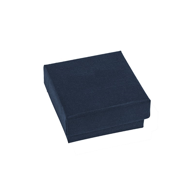 Caja HUESCA azul, pendientes 50x50x23 mm.